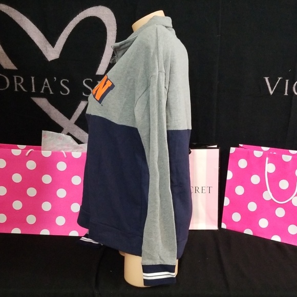 NWT!  PINK VS AUBURN UNIVERSITY TIGERS 1/2 ZIP - Picture 3 of 7